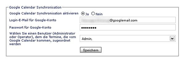 Google Calendar Synchronisation
